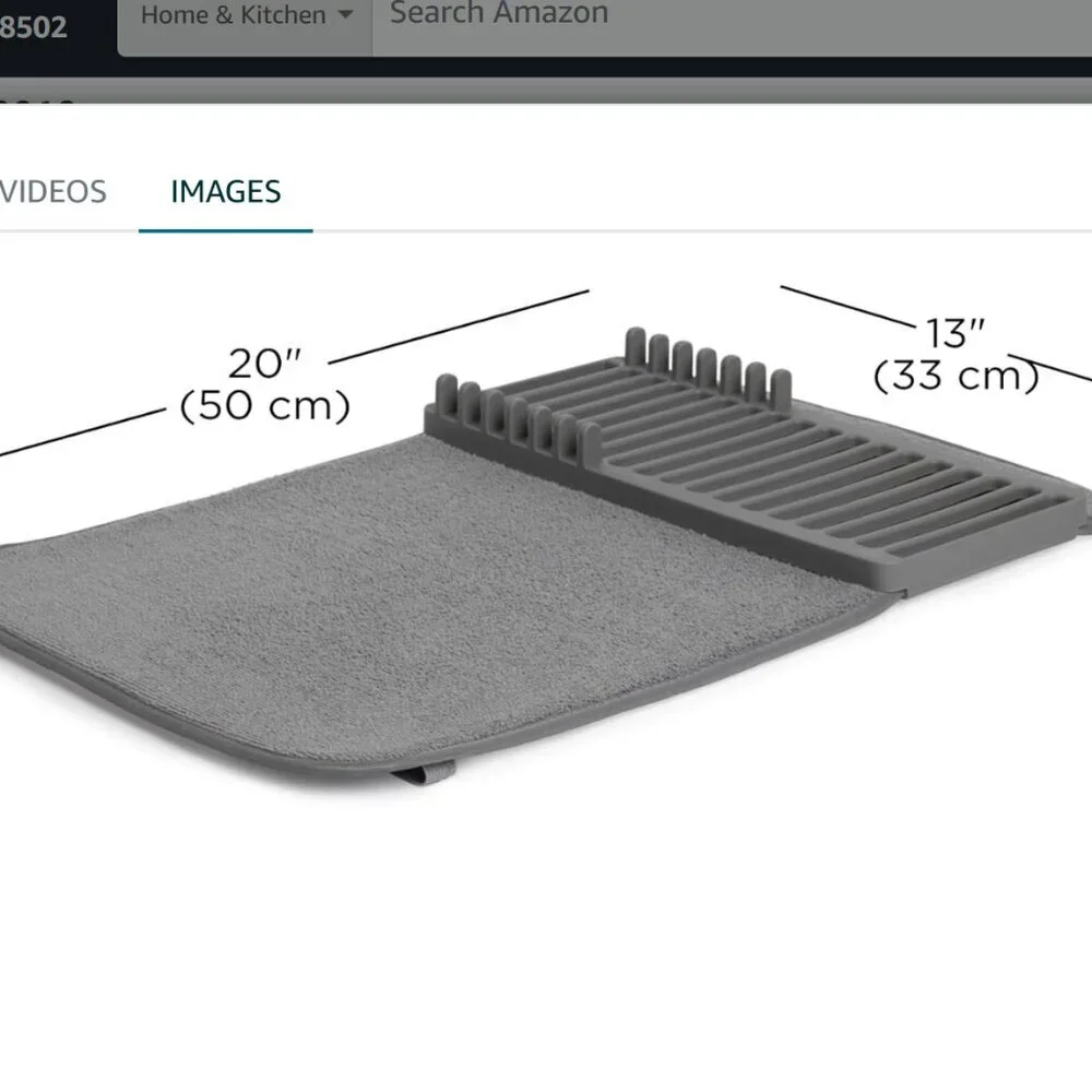 Umbra UDry Mini Dish Drying Mat in Gray - NBU